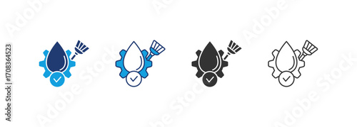 Cleaning Icon Set Multiple Style Collection