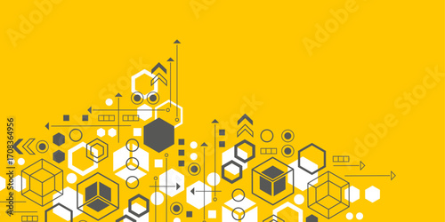 Technological background. Engineering innovations. New technologies. Vector illustration.