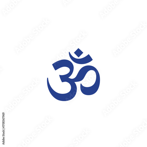 Blue Om Symbol: Sacred Hindu Iconography and Spiritual Significance