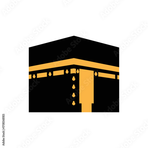 Vector Illustration of the Kaaba in Mecca, Saudi Arabia