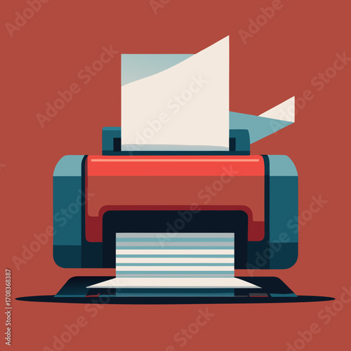 illustration of printer