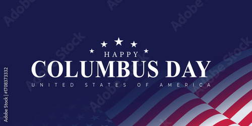 Happy Columbus day background banner Poster Post Design illustration