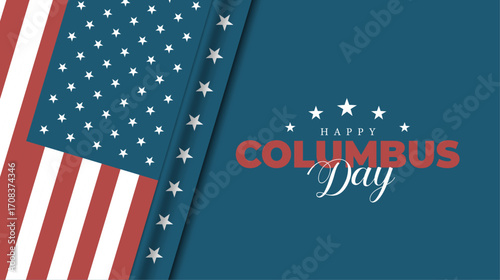 Happy Columbus day background banner Poster Post Design illustration