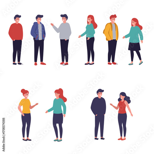 Diverse people communicating