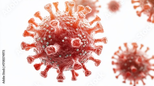 Realistic Portrayal of the Rabies Virus Showcasing Its Unique Structure and Characteristics