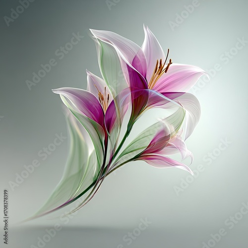 Delicate, translucent lilies against a soft backdrop