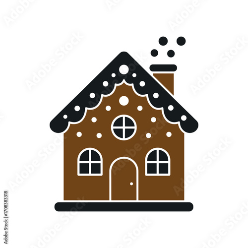 Building a cozy gingerbread house home kitchen diy project festive environment view creative concept for holiday fun. Vector illustration