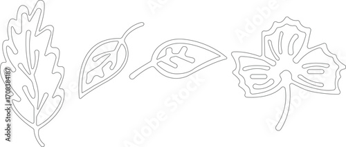 Art & IllustrationLeaves icon set.Environmental Leaves, natural, eco, vegan,vector symbol logo illustration line editable stroke design style isolated on white background and Natural pictogram icon se