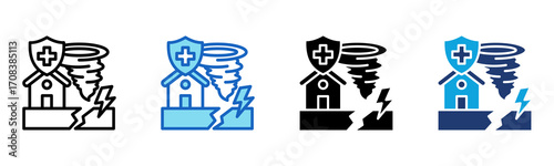 Catastrophic icon Multi Style Vector Illustration