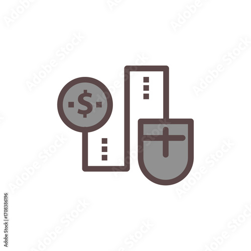 Icon representing business financial security and asset protection plan