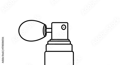 Simple Black and White Perfume Bottle Outline