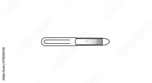 Black and White Nail File Illustration