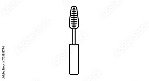 Mascara Wand Outline Icon for Cosmetic Application