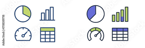 Infographic elements showcasing data visualization tools and metrics for effective analysis and reporting in business environments