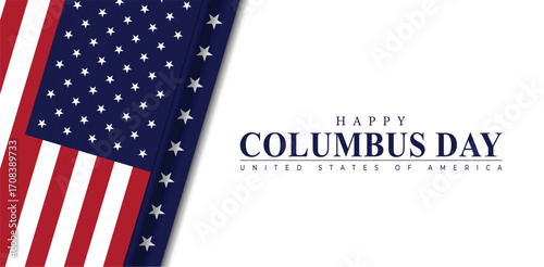 Happy Columbus day background banner Poster Post Design illustration