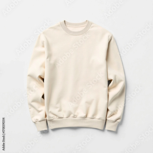 Flux Schnell plain blank crew neck sweatshirt displayed in front view for creative branding use