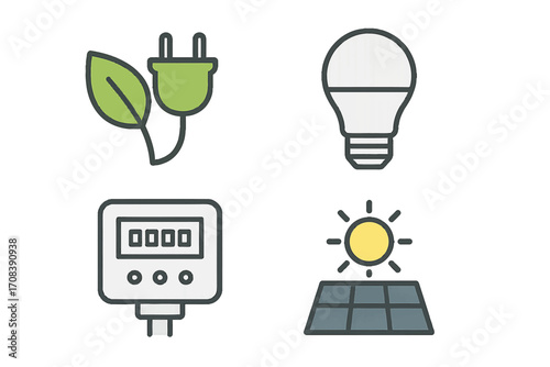 Eco-friendly energy solutions promote sustainability with solar and efficient light sources in modern design