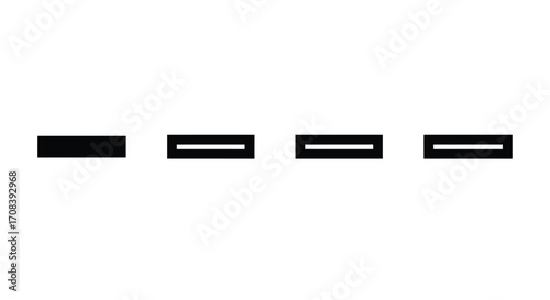 Four horizontal usb ports representing connectivity technology and data transfer vector