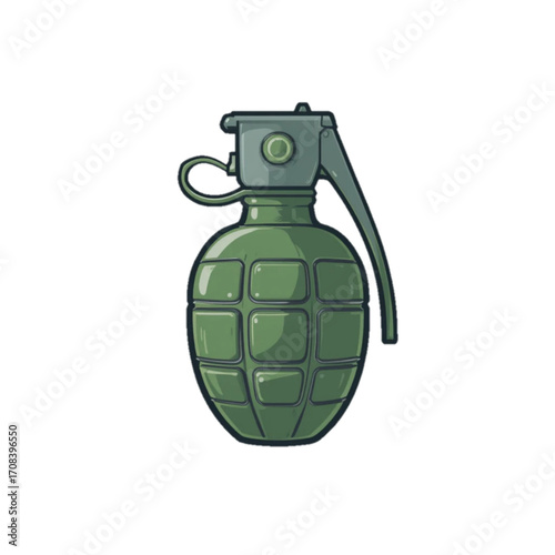 Illustration of a green grenade