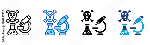 Toxicology icon Multi Style Vector Illustration