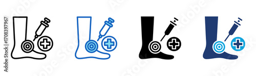 Podiatry icon Multi Style Vector Illustration