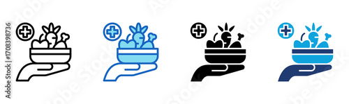 Nutrition icon Multi Style Vector Illustration