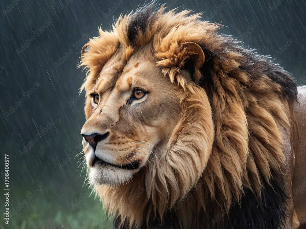 Fototapeta premium male lion portrait