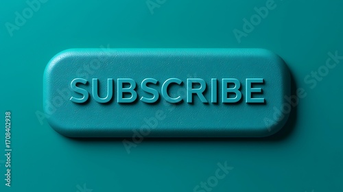 A vibrant teal button with the word 