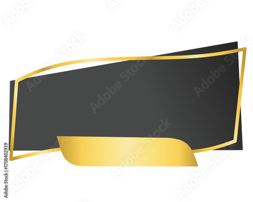 Black Friday Sale Banner, Modern Black Gold Discount Label