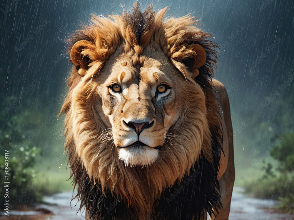 Naklejka premium portrait of a lion