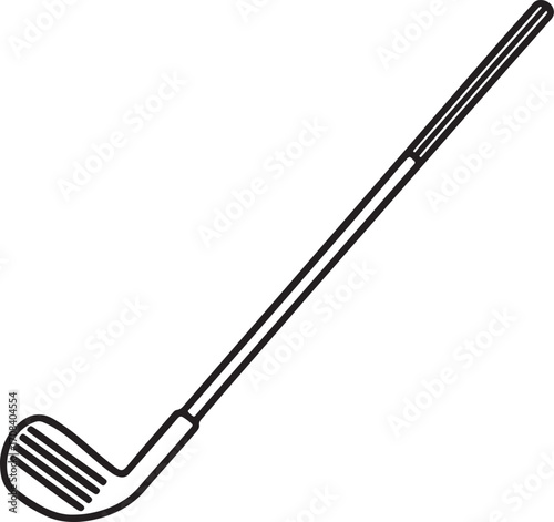 golf club line art, coloring book page line art drawing, vector and illustration