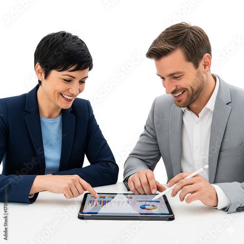 businessman and businesswoman