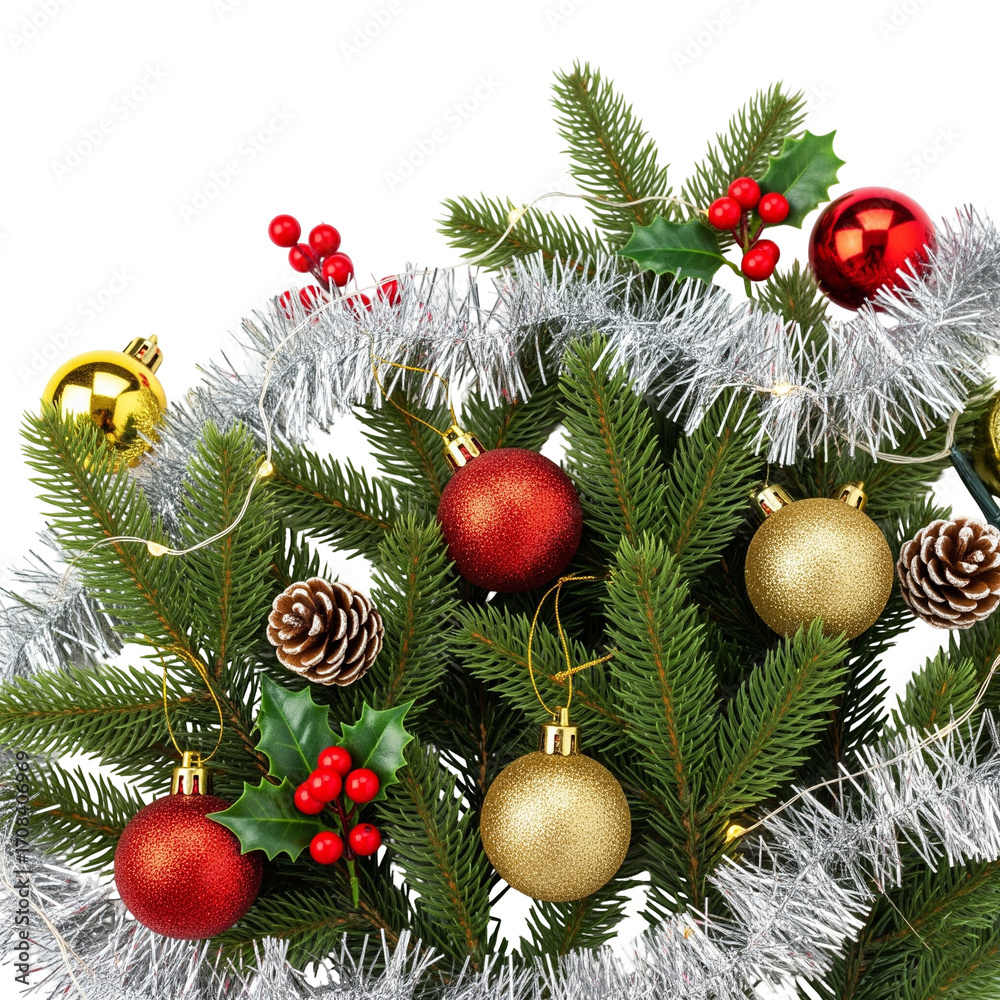 Fototapeta premium christmas tree decorations