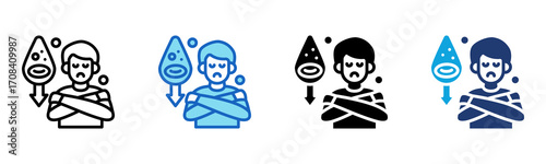 Anemia icon Multi Style Vector Illustration