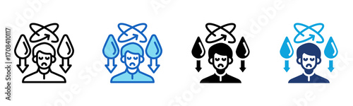 Anemia icon Multi Style Vector Illustration