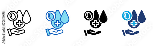 Blood icon Multi Style Vector Illustration