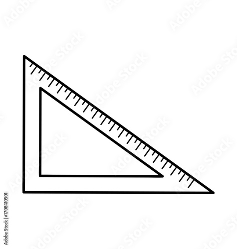 Geometric Precision: A starkly minimalist image showcases a precise and angular set square against a clean backdrop, evoking the essence of geometry, mathematics, and design.