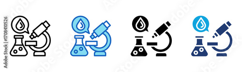 Blood Analysis icon Multi Style Vector Illustration