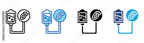 Hemolytic Transfusion icon Multi Style Vector Illustration