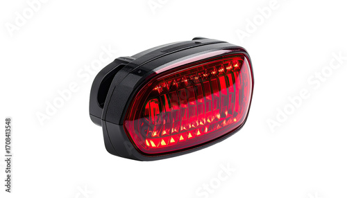 Close-up of a red LED motorcycle taillight