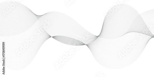 Abstract wave element for design. Digital frequency track equalizer. Stylized line art background. Vector illustration.