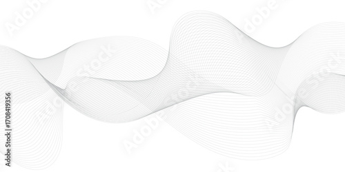 Abstract wave element for design. Digital frequency track equalizer. Stylized line art background. Vector illustration.