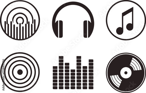 Classic Music Logo Design. Modern Music Logo Illustration. Creative Music Logo Concept. Professional Music Logo Artwork. Musical Note Logo Design. Band Music Logo Illustration. Studio Music Logo