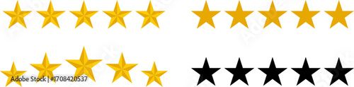 Collection of star ratings showing full and partial stars