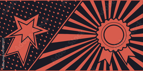 A bold and modern Black Friday sale banner with a dynamic red and black color scheme. The left side features a solid black background with large white text reading BLACK FRIDAY SALE and smaller yellow