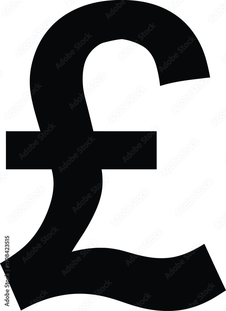 Obraz premium Pound Sterling Symbol, Currency Icon, Financial Economy Design