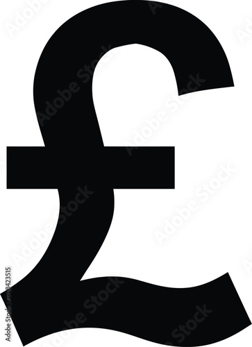 Pound Sterling Symbol, Currency Icon, Financial Economy Design
