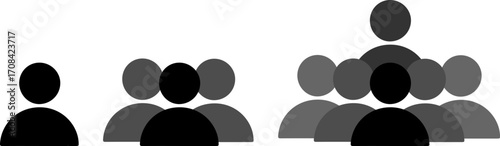 Hierarchical growth of a group or organization