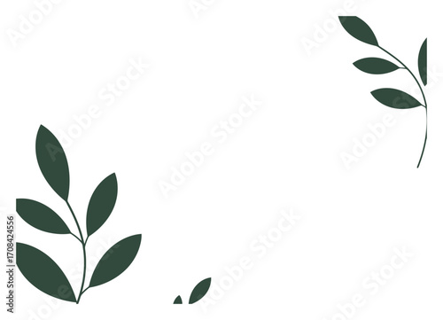 Abstract Leaf Vector, Minimalist Gradient Design