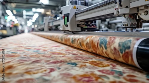 Textile Factory Fabric Production.
